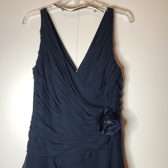 Navy Chiffon Dress 14 - Picture 4 of 9